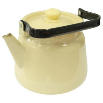 Чайник 3.5л эмал. сфер. палевый с пл.кнопкой ЭМАЛЬ (СИБ.ТОВАРЫ) С427163П
