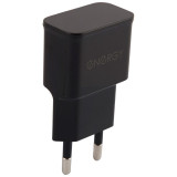 Сетевое зарядное устройство ET-09, 1 USB разъем, черный ENERGY 006384