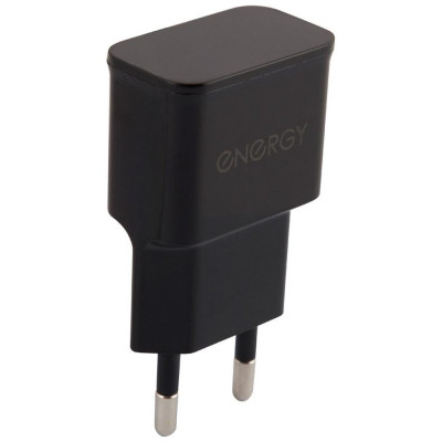 Сетевое зарядное устройство ET-09, 1 USB разъем, черный ENERGY 006384