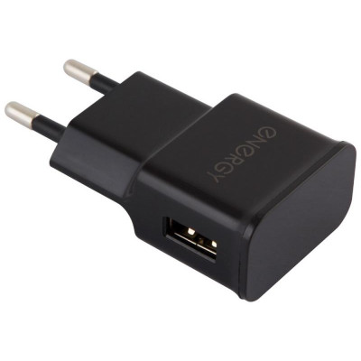 Сетевое зарядное устройство ET-09, 1 USB разъем, черный ENERGY 006384-2