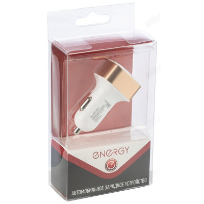 Зарядка авто ENERGY ET-21A 100290 золотой-3