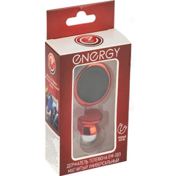 Держатель Energy EM-003 для телефона магнитный универсальный, красный-3