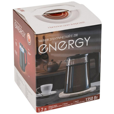 Чайник стеклянный ENERGY E-200 1,2л дв.стенки-3