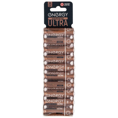 Батарейка алкалиновая Ultra LR6/10KS (AA) (10шт в термоусадке с подвесом) ENERGY 107046-2