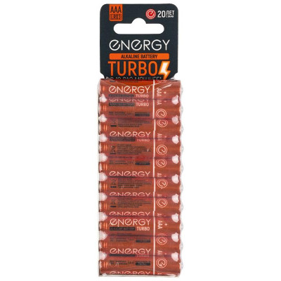 Батарейка алкалиновая Turbo LR03/10KS (AAА) (10шт в термоусадке с подвесом) ENERGY 107053-2