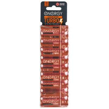 Батарейка алкалиновая Turbo LR6/10KS (AA) (10шт в термоусадке с подвесом) ENERGY 107054-2