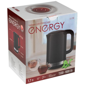Чайник E-218 черный ENERGY 107838-3