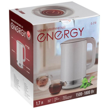Чайник E-218 белый ENERGY 107839-3