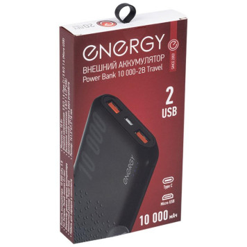 Внешний аккумулятор Power Bank 10 000-2B Travel ENERGY 107845-3