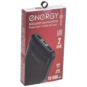 Внешний аккумулятор Power Bank 10 000-4B Travel ENERGY 107847-3