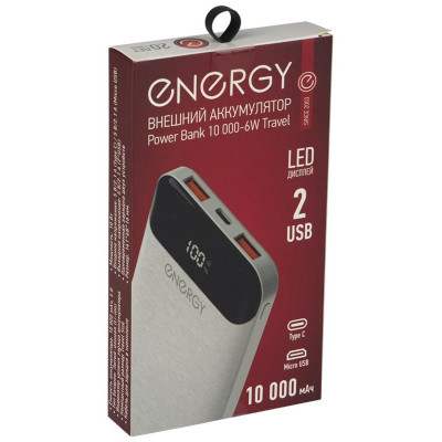 Внешний аккумулятор Power Bank 10 000-6W Travel ENERGY 107849-4