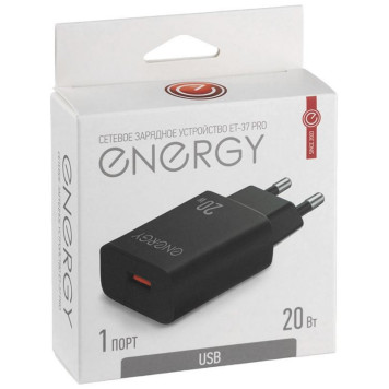 Сетевое зарядное устройство ET-37 PRO, черный ENERGY 109933-3