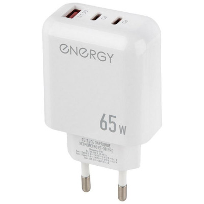 Сетевое зарядное устройство ET-38 PRO, белый ENERGY 109934-4