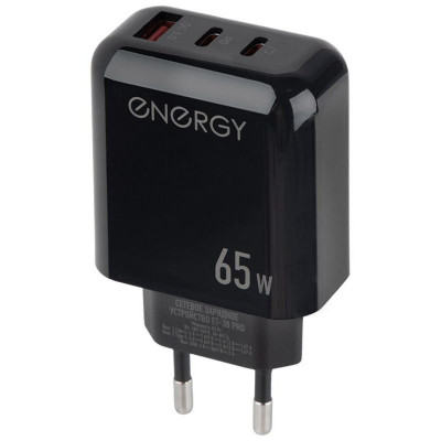 Сетевое зарядное устройство ET-38 PRO, черный ENERGY 109935-4