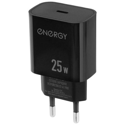 Сетевое зарядное устройство ET-41 PRO, черный ENERGY 109940-4