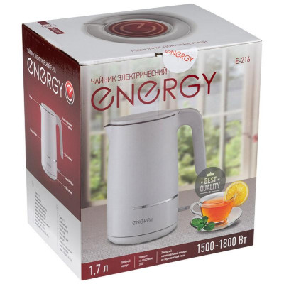 Чайник E-216 белый ENERGY 164156-3