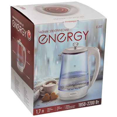 Чайник E-207 белый ENERGY 164160-3
