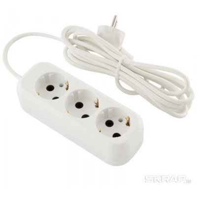 Удлинитель Engy 'Гранд' 3м/3роз с заземлением (ПВС 3х0.75) ENERGY 186690