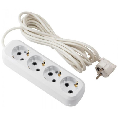 Удлинитель Engy 'Гранд' 5м/4роз с заземлением (ПВС 3х0.75) ENERGY 186693