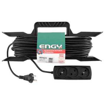 Удлинитель на раме Engy 'Премиум' 15м/3роз (ПВС 2х0.75) ENERGY 186734