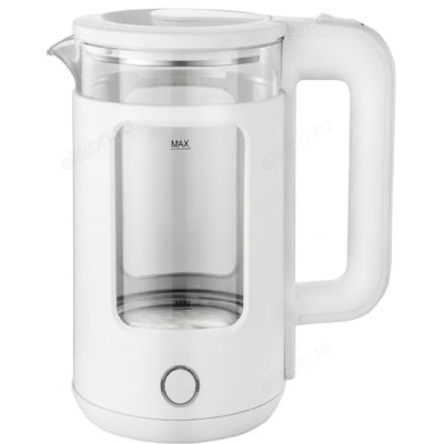 Чайник стеклянный ENERGY E-256W (1,5л) (164151) белый-1
