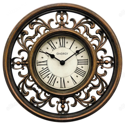 Часы настенные Energy EC-120, пластик, коричневые