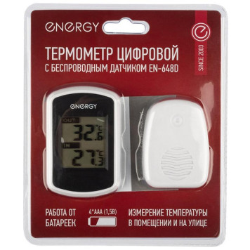 Термометр цифровой с беспроводным датчиком (107311) ENERGY EN-648D-1