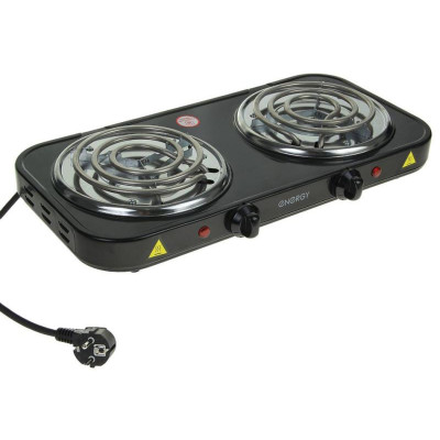 Плита электрическая 2-х конфор. черный (158967) ENERGY EN-904B-2
