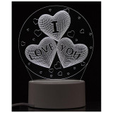 Светильник неоновый 3D Три сердца (106253) ENERGY EN-NL 22