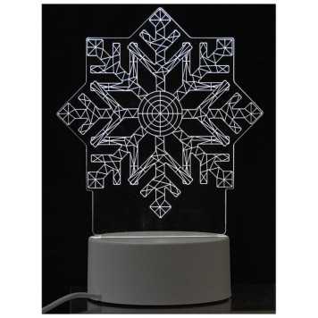 Светильник неоновый 3D Снежинка (106257) ENERGY EN-NL 26