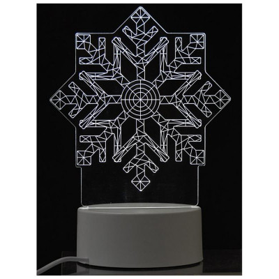 Светильник неоновый 3D Снежинка (106257) ENERGY EN-NL 26