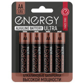 Батарейка блистер АА/LR6 Energy Ultra 4B (4 шт.на блистере) (104405) Батарейка блистер АА/LR6 Energy Ultra 4B (4 шт.на блистере) (104405)