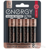 Батарейка алкалиновая Ultra (AA) (8шт на блистере) (104980) ENERGY LR6/8B