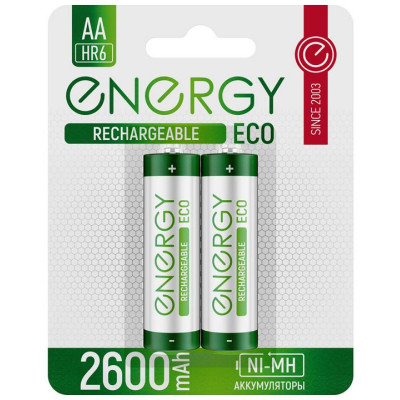Аккумулятор Eco (АА) (2шт на блистере) (104989) ENERGY NIMH-2600-HR6/2B