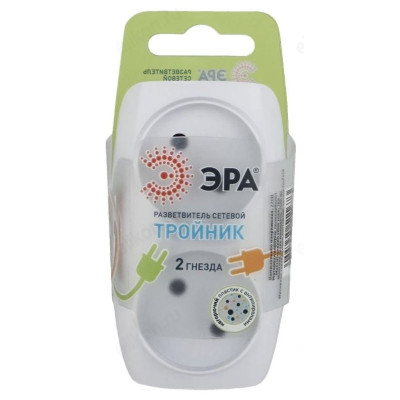 Двойник сетевой ЭРА SP-2-W б/з белый-2