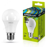Лампа светодиодная LED E27 A60 10W 6K Ergolux 12879