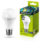 Лампа светодиодная LED E27 A60 12W 6K Ergolux 12880