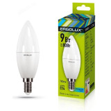 Лампа светодиодная LED E14 C35 9W 4K Ergolux Свеча 13168