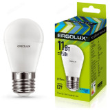 Лампа светодиодная LED E27 G45 11W 4K Ergolux Шар 13631