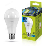 Лампа светодиодная LED E27 A70 30W 4K Ergolux 14229