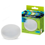 Лампа светодиодная LED GX53 15W 4K Ergolux таблетка 14239