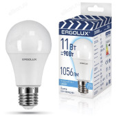 Лампа светодиодная LED E27 A60 11W 4K Ergolux 14459