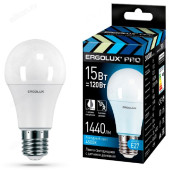Лампа светодиодная датчик движения LED-A60P-15W-E27-4K Ergolux 14763