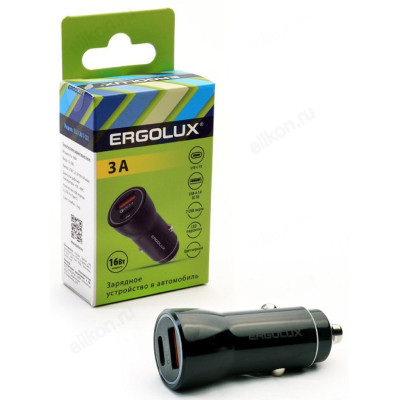 Зарядка авто ERGOLUX ELX-CA01-C02 15106