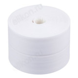 Лента бордюрная 60мм*3,35м ЕРМАК самоклеящаяся белая, полиэтилен