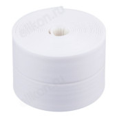 Лента бордюрная 60мм*3,35м ЕРМАК самоклеящаяся белая, полиэтилен