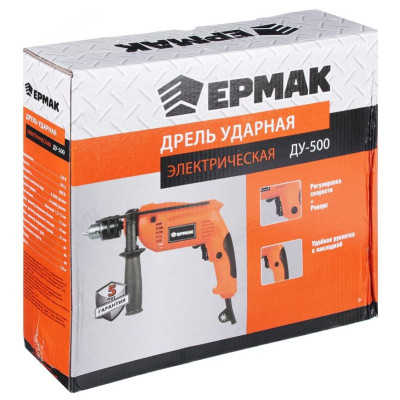 Дрель ударная ЕРМАК ДУ-500 646-184-3