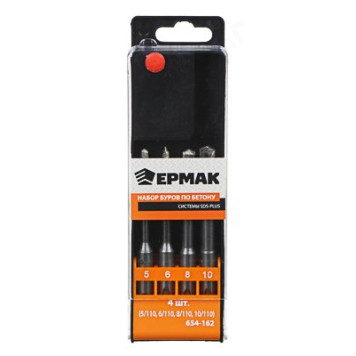 Набор буров по бетону Ермак системы SDS-plus, серия Master 654-162