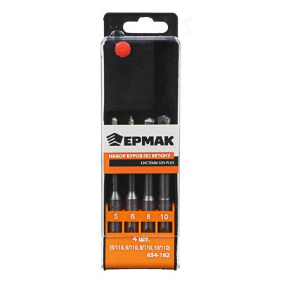 Набор буров по бетону Ермак системы SDS-plus, серия Master 654-162
