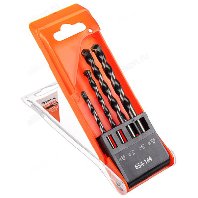 Набор ударных сверл по бетону Ермак, серия Profi 654-164-1